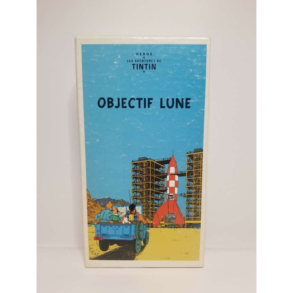 Tintin – Objectif Lune & On a Marché sur la Lune – VHS French‎ – Vintage